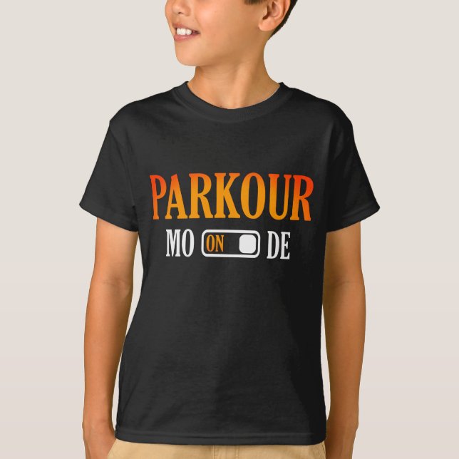 Camiseta Parkour Moder Sobre A Tipografia Moderna (Frente)