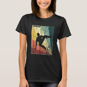 Camiseta Parkour Retro Vintage Pulando Sobre Obstáculo