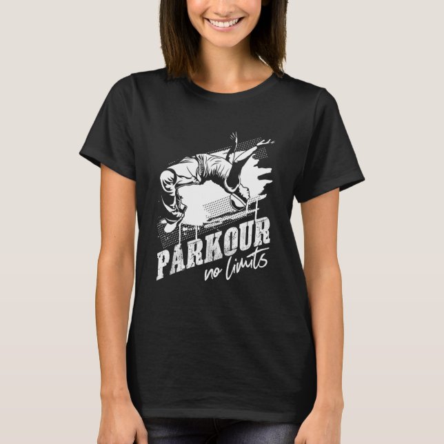 Camiseta Parkour Sem Limites  Freestyle Freerunning  Extrem (Frente)