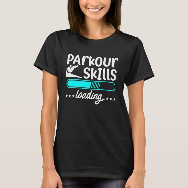 Camiseta Parkour Skills Carregando Freerunning Runner Urban (Frente)