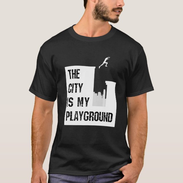 Camiseta Parkour Traceur A Cidade É Minha Playground Free R (Frente)