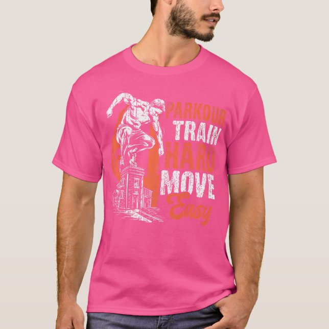 Camiseta Parkour Train Hard Move Easy Parkour (Frente)