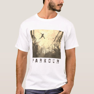 Camiseta Parkour Urban Free Runling Free Styling Art Sepia