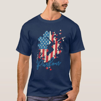 Camiseta Parkour USA Flag Sportraining Fitness funny