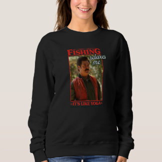 Camiseta Parks and Recreation Ron Swanson Fishing Relaxes