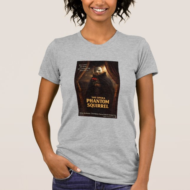 Camiseta Paródia de Esquilo Fantasma da Ópera (Frente)