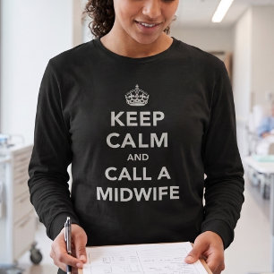 Camiseta Paródia de Keep Calm Futuro Enfermeiro Obstetra