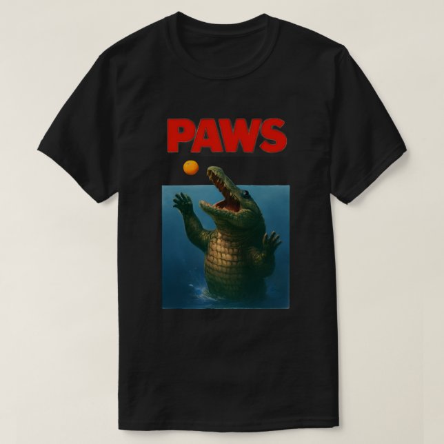 Camiseta Paródia de PAWS Crocodilo – Design de Filme Engraç (Frente do Design)