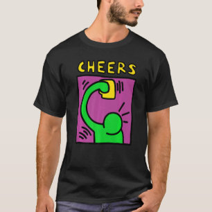 Camiseta Paródia de Pop de Cerveja Gráfica 80s