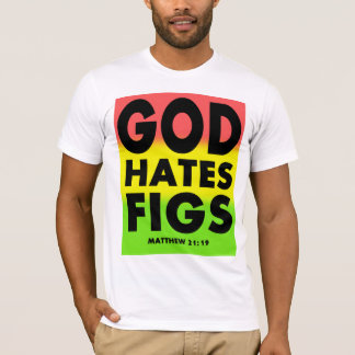 Camiseta Paródia de Westboro dos figos do ódio do deus