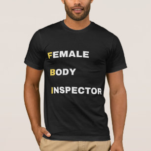Camiseta Paródia Divertida de Acrônimo do FBI Amarelo e Bra