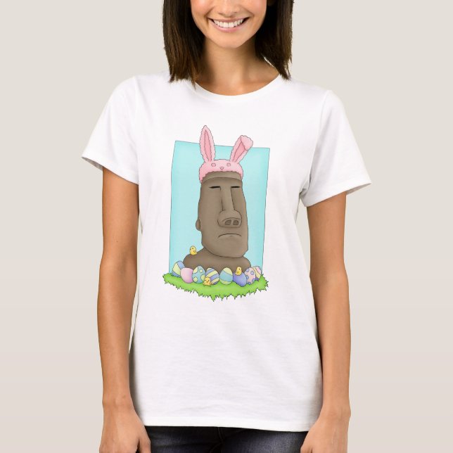 Camiseta Paródia do coelho da Ilha de Páscoa (Frente)