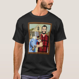 Camiseta Paródia do Gothic Americano MN Paul Bunyan e Babe