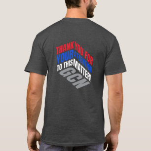 Camiseta Paródia 'GCN' Obrigado Pela Sua Atenção Gráfico