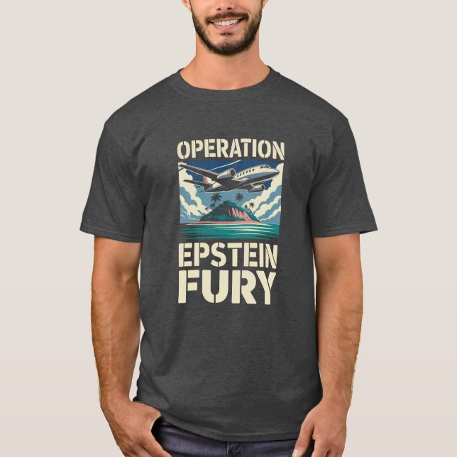 Camiseta Paródia Operação Epstein Fury (Frente)