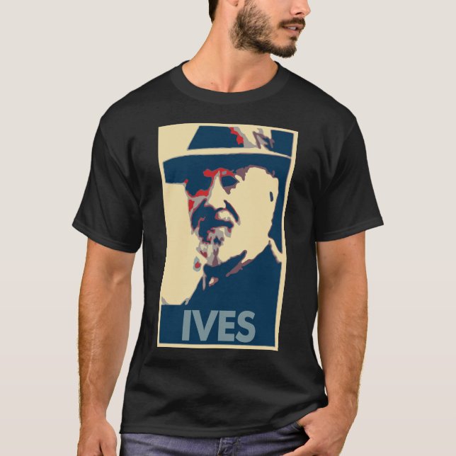 Camiseta Paródia política do poster de Charles Ives (Frente)