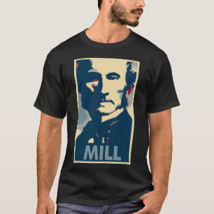Camiseta Paródia política do poster de John Stuart Mill