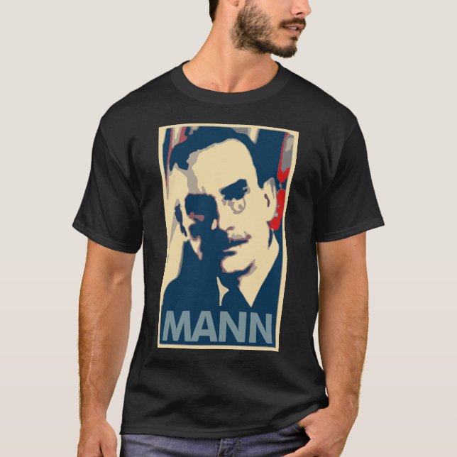 Camiseta Paródia política do poster de Thomas Mann (Frente)