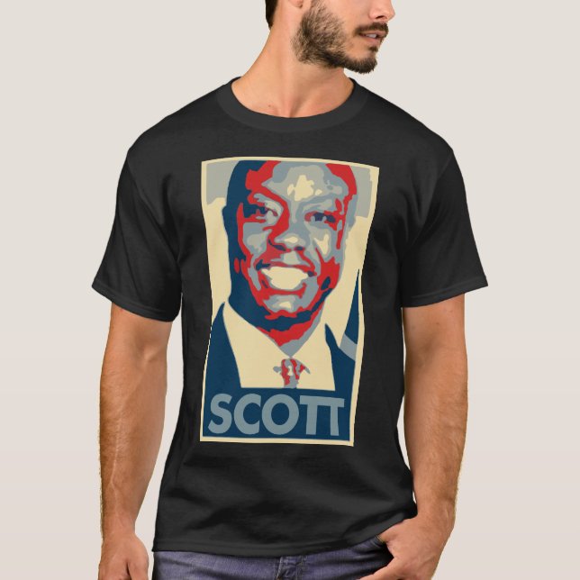 Camiseta Paródia política do poster de Tim Scott (Frente)