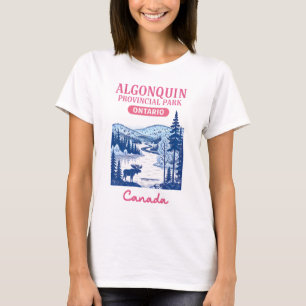 Camiseta Parque Algonquin Ontário Arte de Paisagem Pastel F