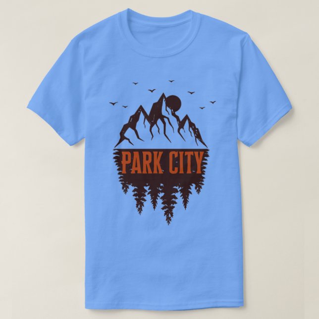 Camiseta parque cidade de utah retro (Frente do Design)