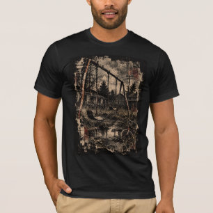 Camiseta Parque de Diversões Abandonado Gráfico Vintage Gru