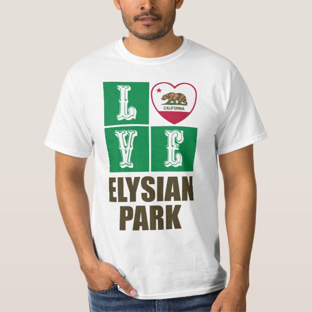 Camiseta Parque Elysian, Bandeira do Estado da Califórnia (Frente)