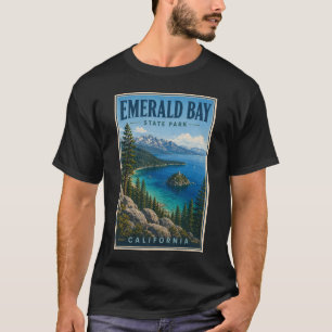 Camiseta Parque Estadual da Emerald Bay Ilustração Califórn