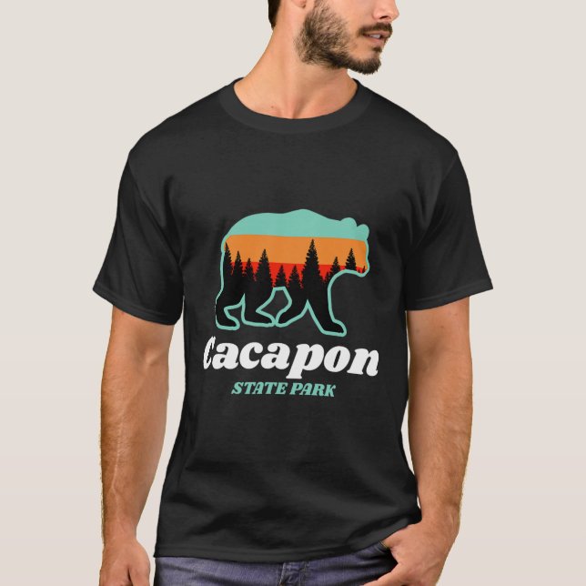 Camiseta Parque Estadual de Capacon West Virginia Urso Verã (Frente)