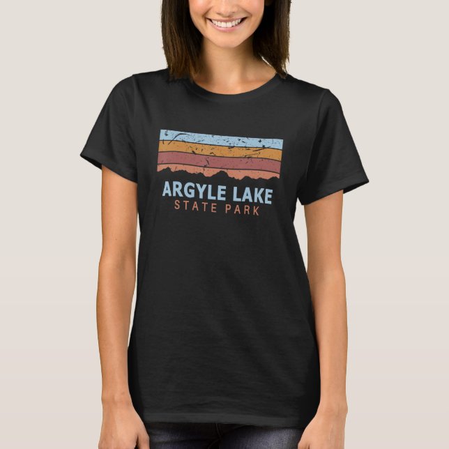 Camiseta Parque Estadual do Lago Argyle Illinois Retro Lega (Frente)