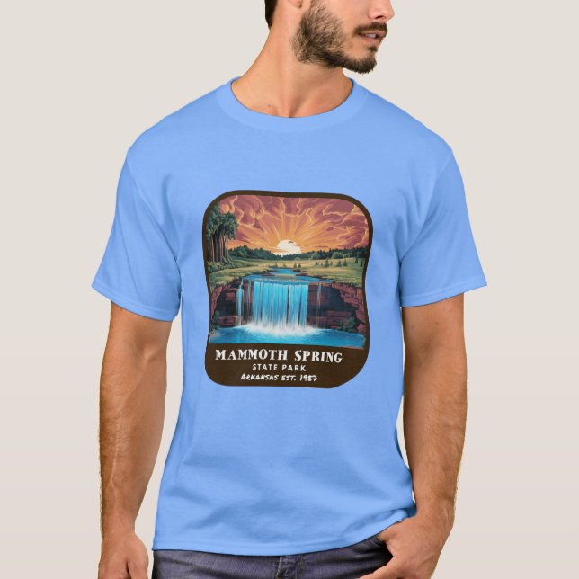 Camiseta Parque Estadual Vintage Mammoth Spring Arkansas Es (Frente)