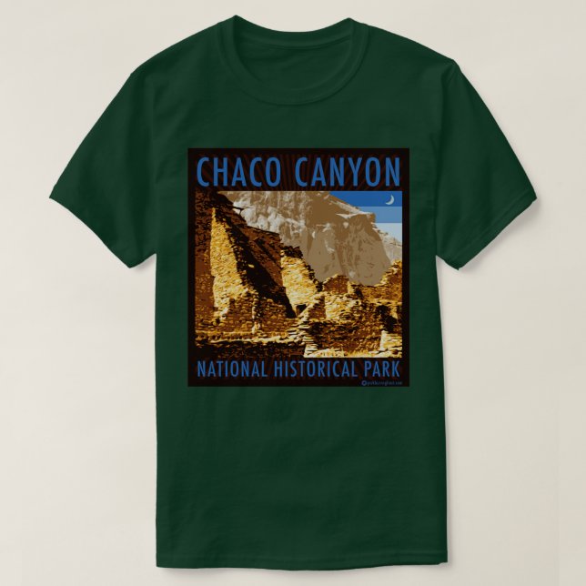 Camiseta Parque Histórico Nacional do Chaco Canyon (Frente do Design)