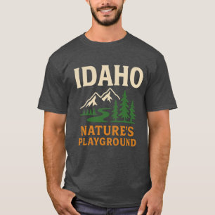Camiseta Parque Infantil da Natureza Idaho Caminhada Idaho
