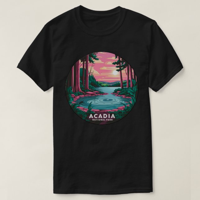 Camiseta Parque Nacional Acadia (Frente do Design)