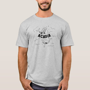 Camiseta Parque Nacional Acadia Maine Baleias