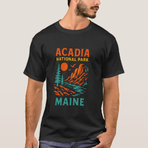 Camiseta Parque Nacional Acadia Maine Exteriores Caminhada