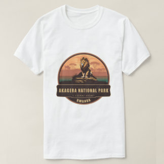 Camiseta Parque Nacional Akagera Ruanda Insígnia de Safari 