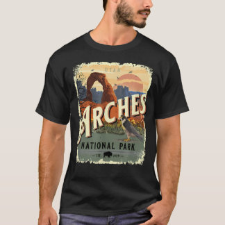 Camiseta Parque Nacional Arches Moab Utah Viagem Antiga