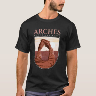 Camiseta Parque Nacional Arches Vintage Retro Caminhada Aca