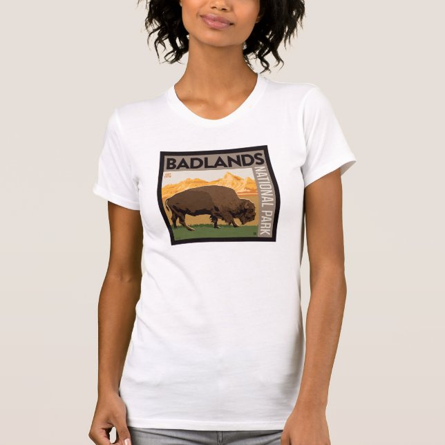 Camiseta Parque Nacional Badlands | Buffalo (Frente)