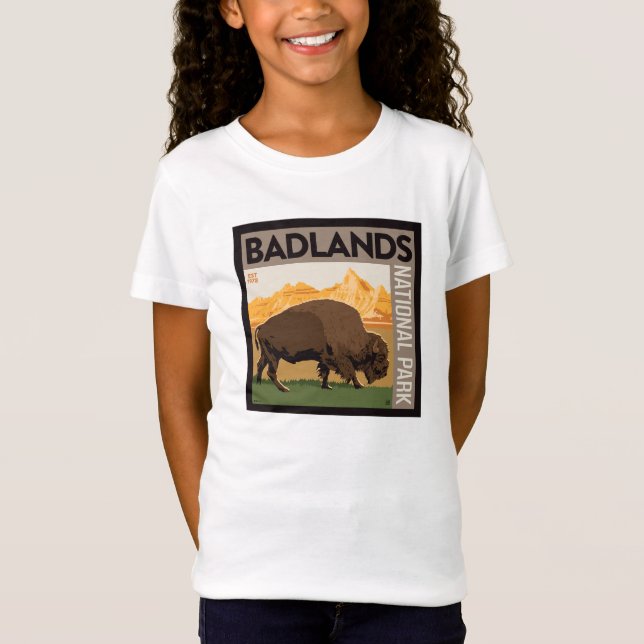 Camiseta Parque Nacional Badlands | Buffalo (Frente)