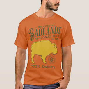 Camiseta Parque Nacional Badlands South Dakota Bison Hiking