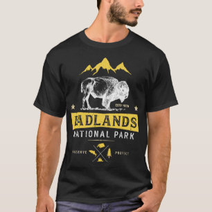 Camiseta Parque Nacional Badlands T Buffalo Bison South Dak
