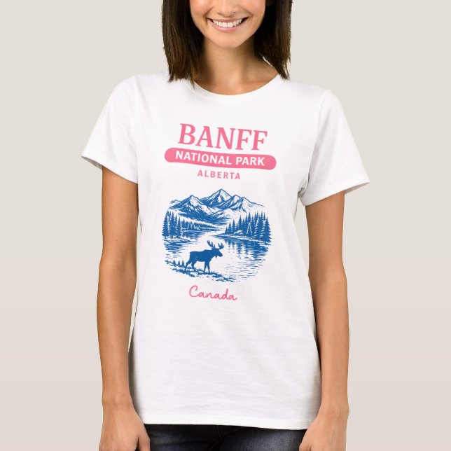 Camiseta Parque Nacional Banff Alberta Canadá Pastel Fofo (Frente)