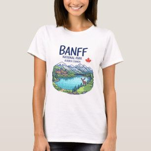 Camiseta Parque Nacional Banff Alberta Paisagem Fofa 