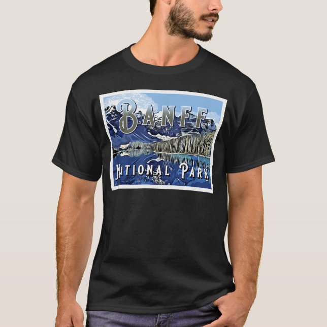 Camiseta Parque Nacional Banff Canadá Férias (Frente)