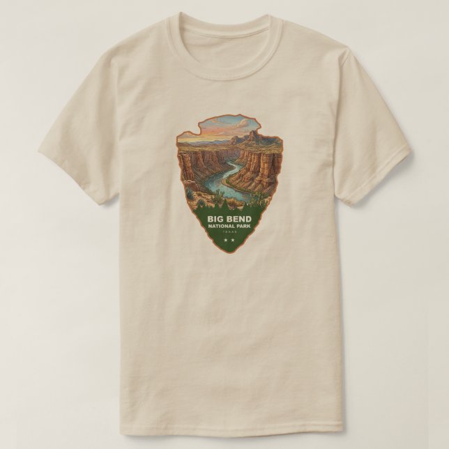Camiseta Parque Nacional Big Bend Arrowhead (Frente do Design)