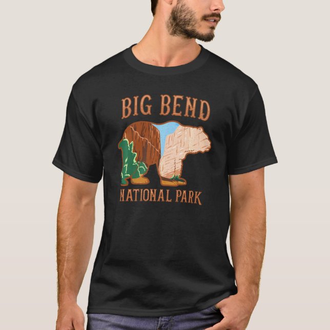 Camiseta Parque Nacional Big Bend do Urso Selvagem (Frente)
