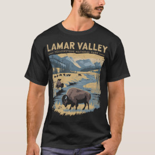 Camiseta Parque Nacional Bison Hikin do Vale do Lamar Yello