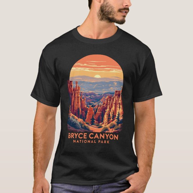 Camiseta Parque Nacional Bryce Canyon - Hoodoos em Sunrise (Frente)